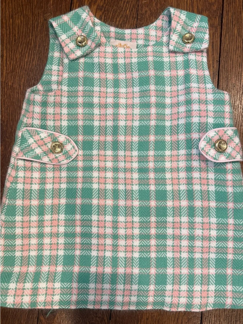 The Beaufort Bonnet Company Jilly Jumper in Green & Pink Plaid